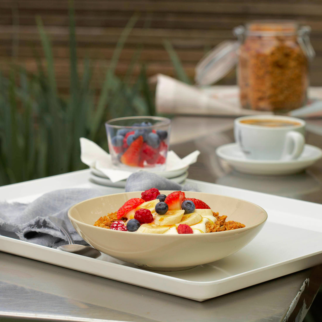 Home-made Granola, Yoghurt, Orange Jelly