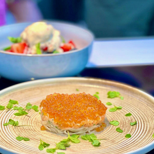 Salmon Ceviche, Pickled Fennel, Salmon Caviar