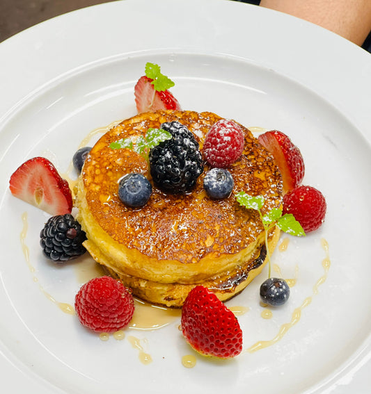 Ricotta and Lemon Pancakes, Bitton Orange Jelly