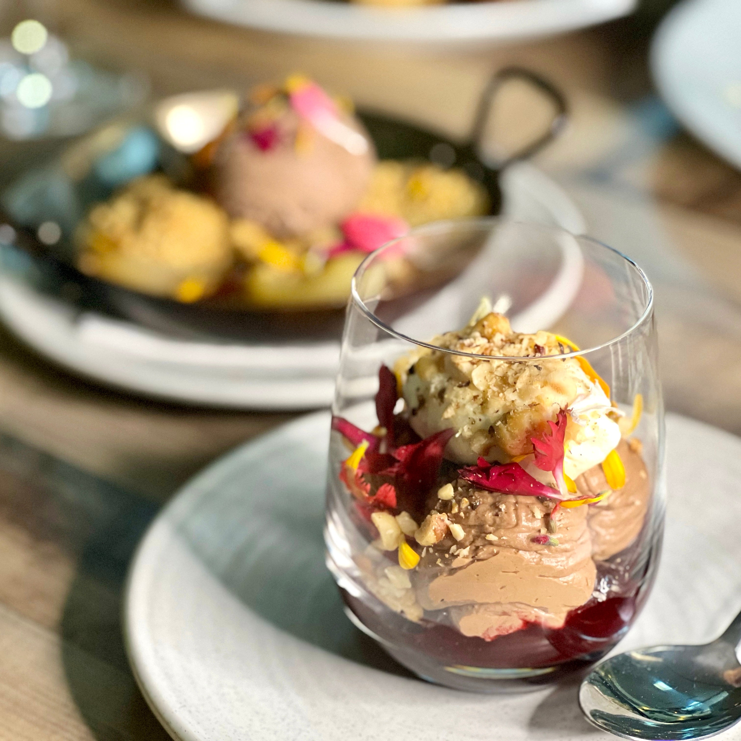 Chocolate Marquise, Cherry Compote, Hazelnuts – Bitton