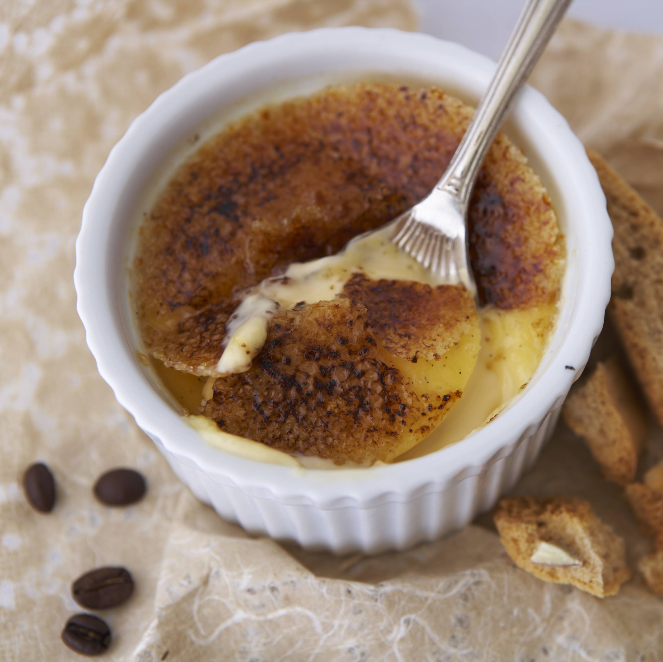 Vanilla and Coffee Creme Brulee Bitton