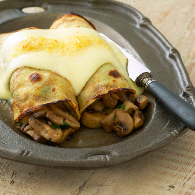 Savoury Crêpes, Mornay Sauce