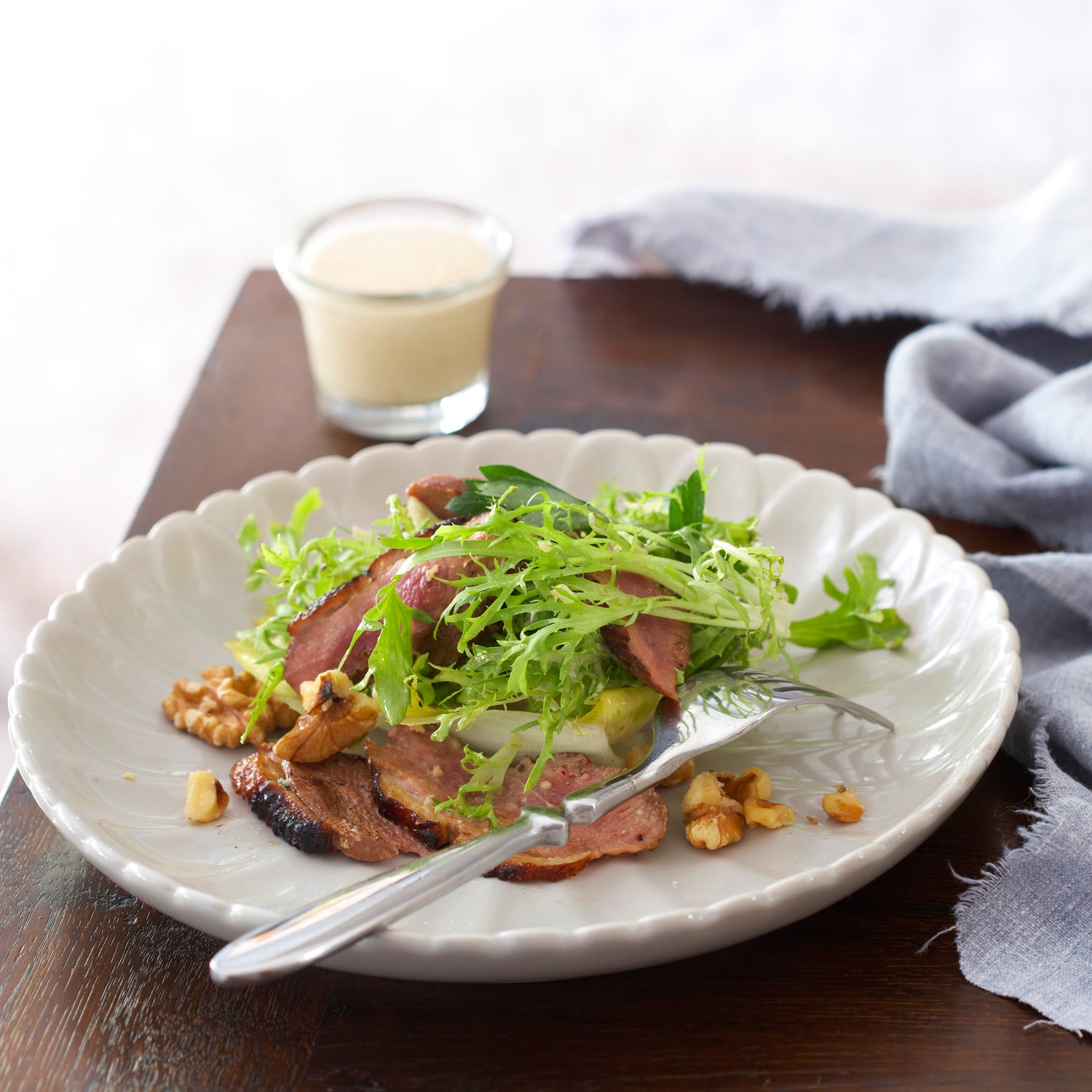 Duck Salad, Endive, Witlof, Walnuts Bitton
