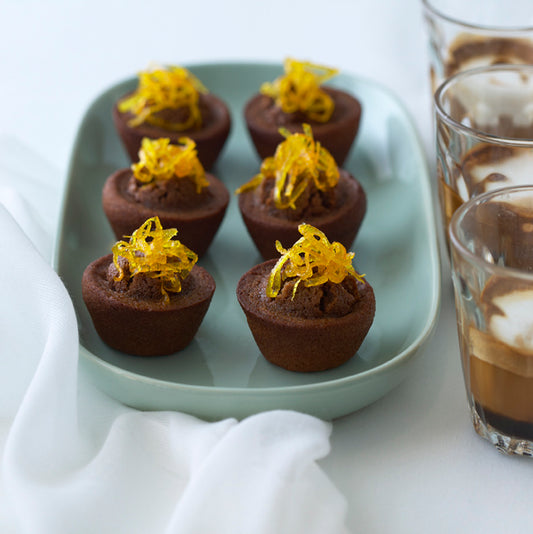 Little Chocolate Friands, Candied Orange