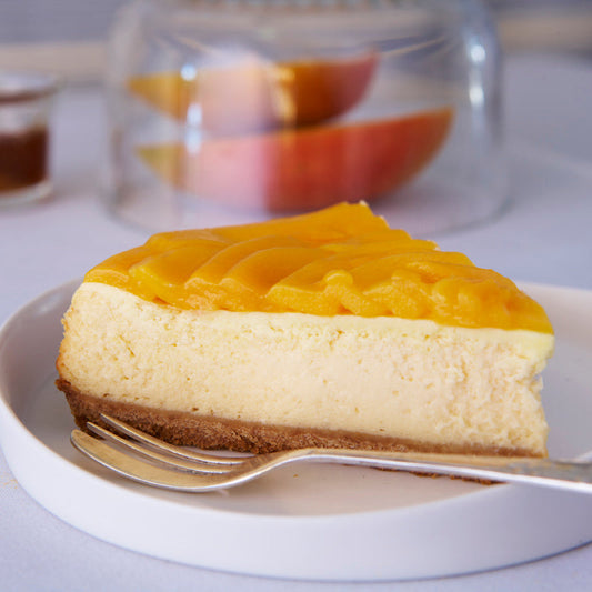 Baked Mango, Ginger Cheesecake