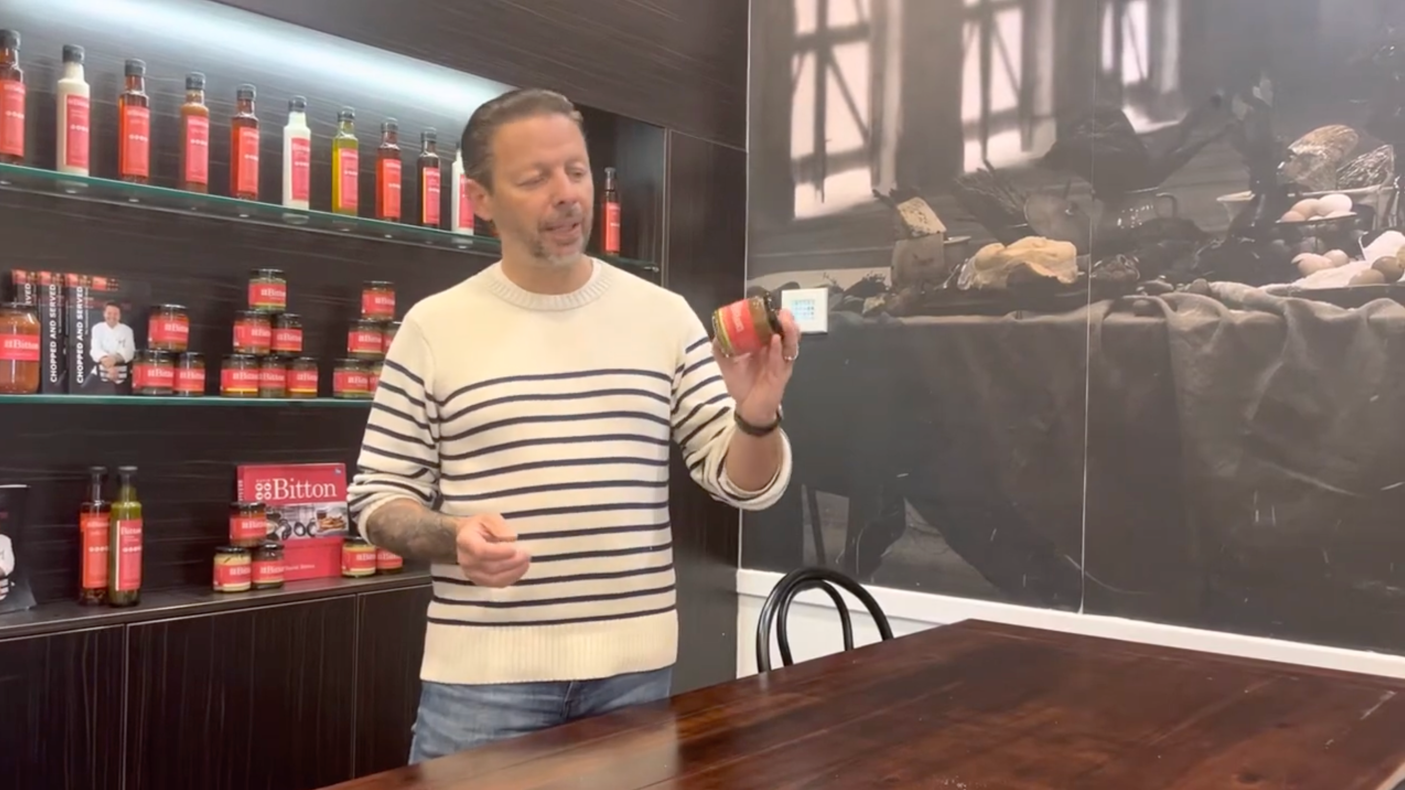 Load video: Bitton Gourmet Pear &amp; Cinnamon Jam presented by David Bitton