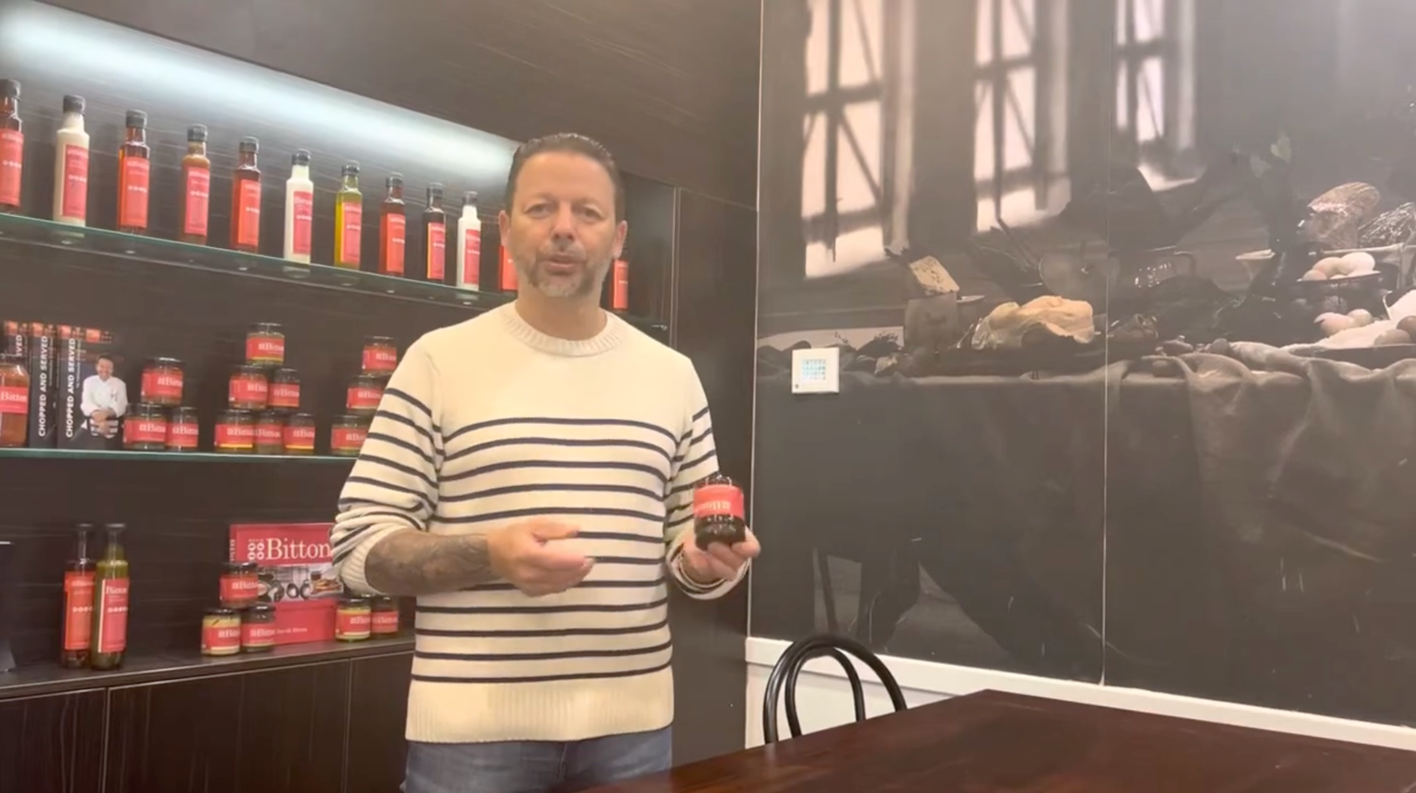 Load video: Bitton Gourmet Strawberry &amp; Vanilla Jam presented by David Bitton